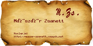 Mészár Zsanett névjegykártya